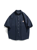 Japanese Workwear Loose Cotton Short Sleeve