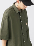 Japanese Workwear Loose Cotton Short Sleeve