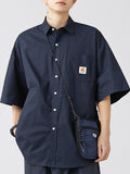 Japanese Workwear Loose Cotton Short Sleeve