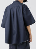 Japanese Workwear Loose Cotton Short Sleeve