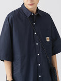 Japanese Workwear Loose Cotton Short Sleeve