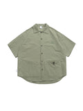 Olive Green Loose Japanese Retro Short Sleeve