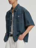 Retro Workwear Denim Short Sleeve