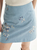 Embroidered Slimming Design Mini Skirts