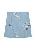 Embroidered Slimming Design Mini Skirts