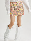 Floral Hip Wrap Slimming Slimming Mini Skirts