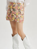 Floral Hip Wrap Slimming Slimming Mini Skirts