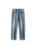 Washed Versatile Cat Whiskers Loose Jeans