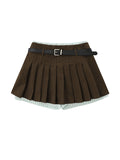 Striped Lining With Hottie Butterfly Embroidery Mini Skirts