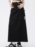 Casual Loose Slit Detachable High Waist For Slimming Maxi Skirts