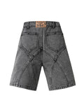 Topstitched American Vintage Wash Denim Shorts