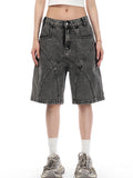 Topstitched American Vintage Wash Denim Shorts