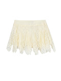 Sweet And Spicy Irregular Hem Lace Gauze Mini Skirts