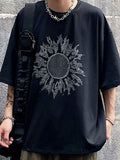 T-shirt graphique Darkness Sun pour hommes