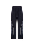 Piping Detail Wide Leg Track Pants