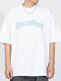 Men's Letter Print Oversized Short Sleeve Tee