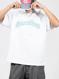 Men's Letter Print Oversized Short Sleeve Tee