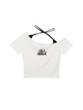 Vintage Letter Print Short Sleeve Tee