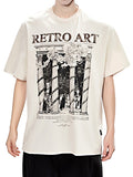 Men's Street Print Oversized Short Sleeve Tee