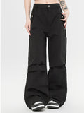 Solid Color Pocket Cargo Pants