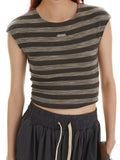 Striped Print Short Sleeve Tee