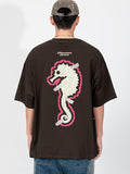 Men's Dinosaur Print Oversized Short Sleeve Tee