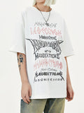 Letter Print Oversized Short Sleeve Tee