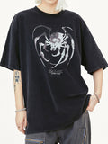 Spider Print Oversized Short Sleeve Tee