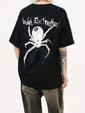 Street Spider Print Oversized Short Sleeve Tee