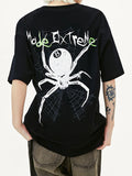 Street Spider Print Oversized Short Sleeve Tee