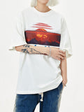 Loose Printed Oversized Short Sleeve Tee