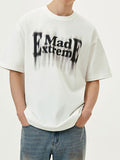 Men's Letter Print Oversized Short Sleeve Tee