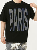 Men's Street Print Oversized Short Sleeve Tee