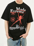 Men's Spider Print Oversized Short Sleeve Tee