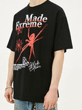 Men's Spider Print Oversized Short Sleeve Tee