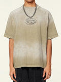 Men's Distressed Oversized Short Sleeve Tee