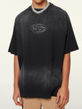 Men's Distressed Oversized Short Sleeve Tee