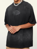 Men's Distressed Oversized Short Sleeve Tee