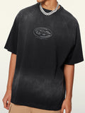 Men's Distressed Oversized Short Sleeve Tee