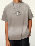 Men's Distressed Oversized Short Sleeve Tee