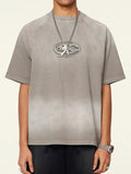 Men's Distressed Oversized Short Sleeve Tee