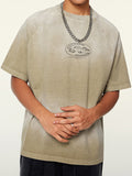 Men's Distressed Oversized Short Sleeve Tee