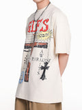 Men's Cross Print Oversized Short Sleeve Tee