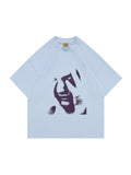 Men's Portrait Print Oversized Short Sleeve Tee