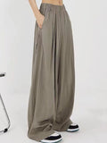 Solid Color Loose Wide Leg Pants