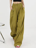 Solid Color Loose Wide Leg Pants