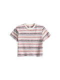 Striped Print Short Sleeve Tee