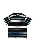 Contrast Stripe Print Oversized Short Sleeve Tee