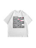 Übergroßes kurzärmliges T-Shirt mit Buchstaben-Print