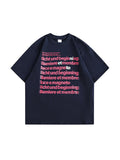 Übergroßes kurzärmliges T-Shirt mit Buchstaben-Print